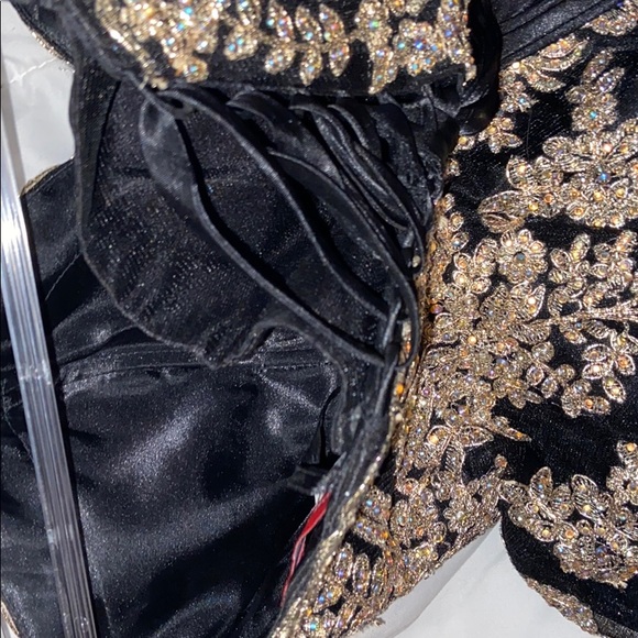 Strapless Black prom/quince dress - Picture 6 of 8